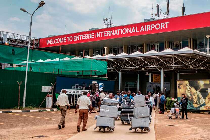 Entebbe Airport in Uganda on March 3, 2020.