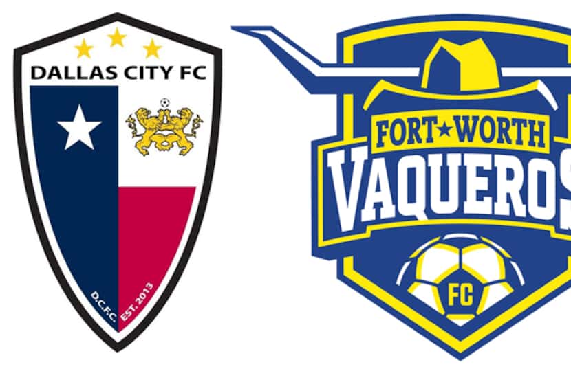 Three local NPSL sides L-R: Dallas City FC, Fort Worth Vaqueros FC, Denton Diablos FC.
