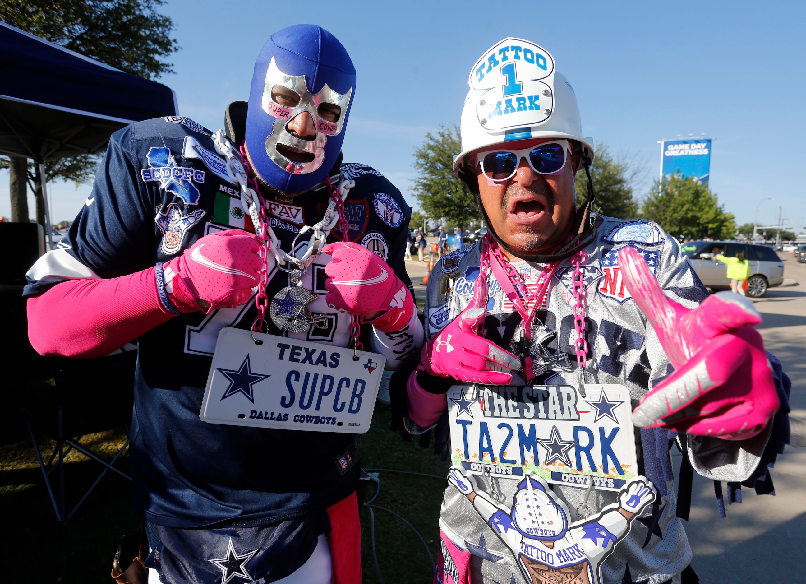 Miguel “Supercowboy” Castellanos , of Grand Prairie, and Mark “Tattoo Mark” Shenefield ham...