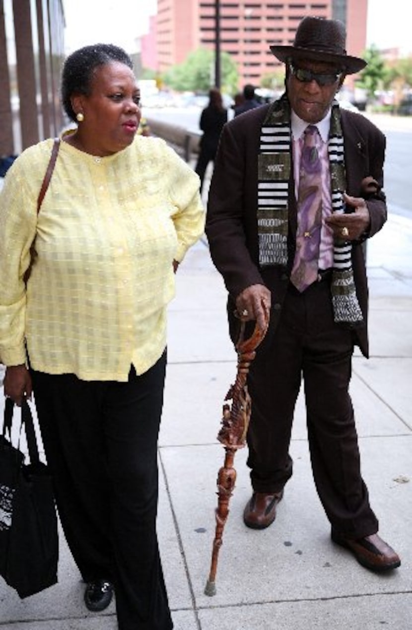 Former City Council members Diane Ragsdale (left) and Al Lipscom, went to the Earle Cabell...