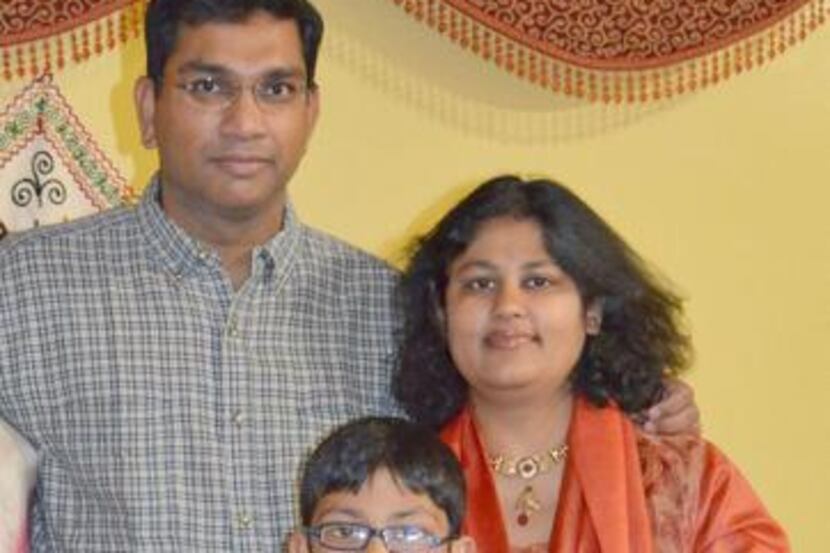 
Sumeet Dhawan (left) says he was out of town when wife Pallavi found their son, Arnav, dead.
