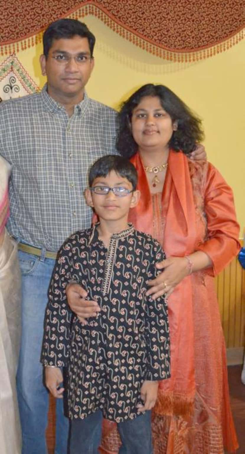
Pallavi Dhawan, shown with son Arnav and husband Sumeet, was accused in the 10-year-old’s...
