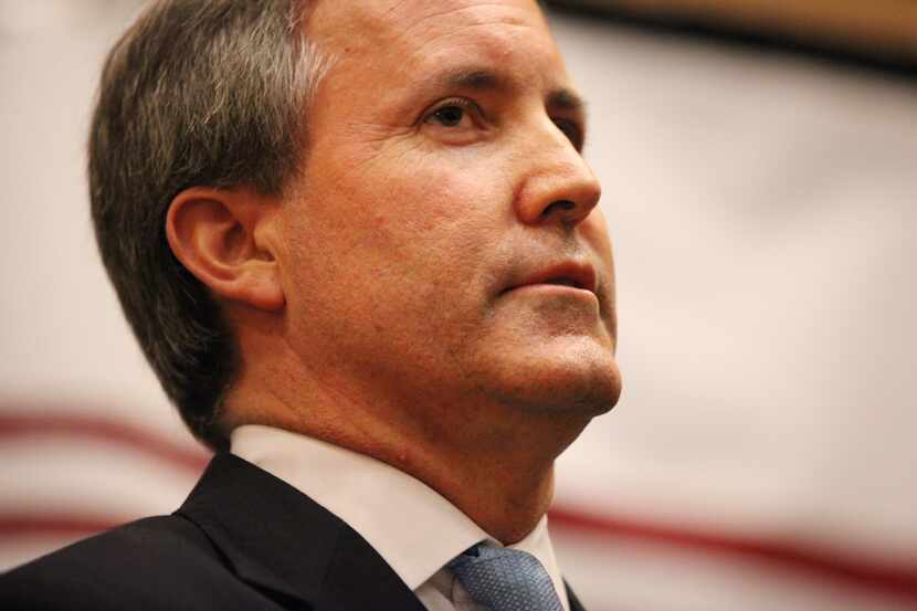 State Senator Ken Paxton announces he won the Republican runoff election for Texas attorney...