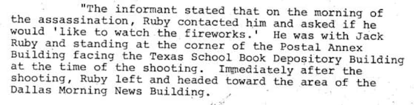 From an April 1977 FBI memo recounting an IRS tipster's story about Jack Ruby.