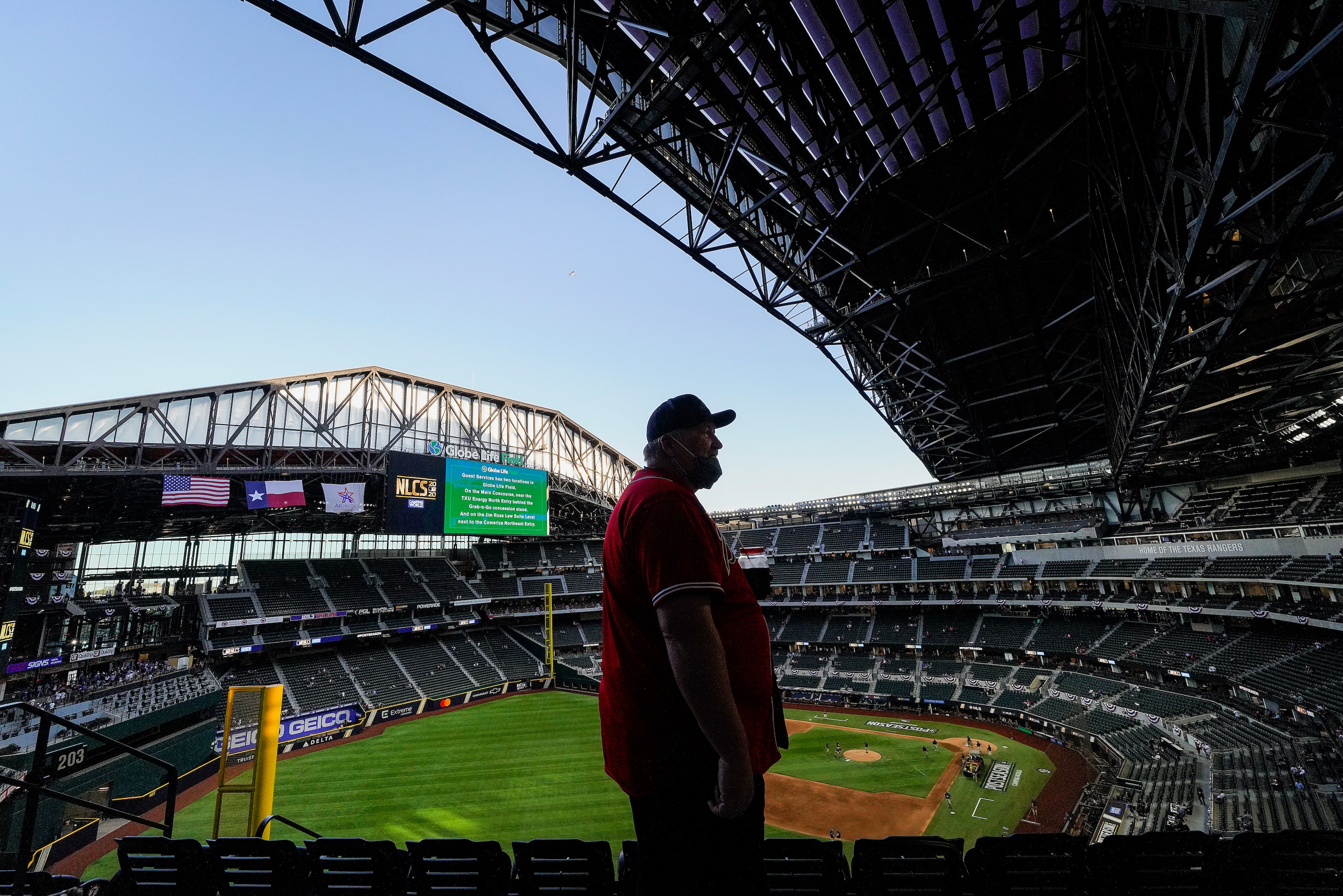 Atlanta Braves fan Michael DeBord, who is originally from Atlanta but now lives in North...