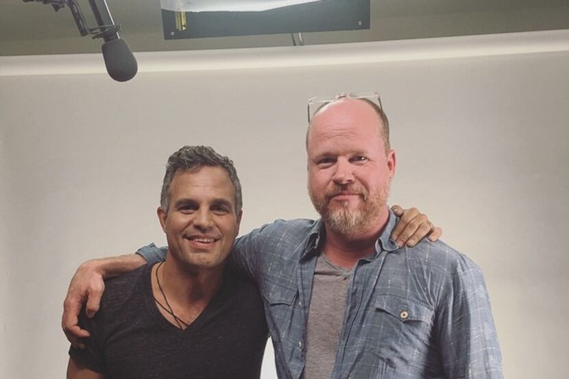 Actor Mark Ruffalo (left) with writer/director Joss Whedon.