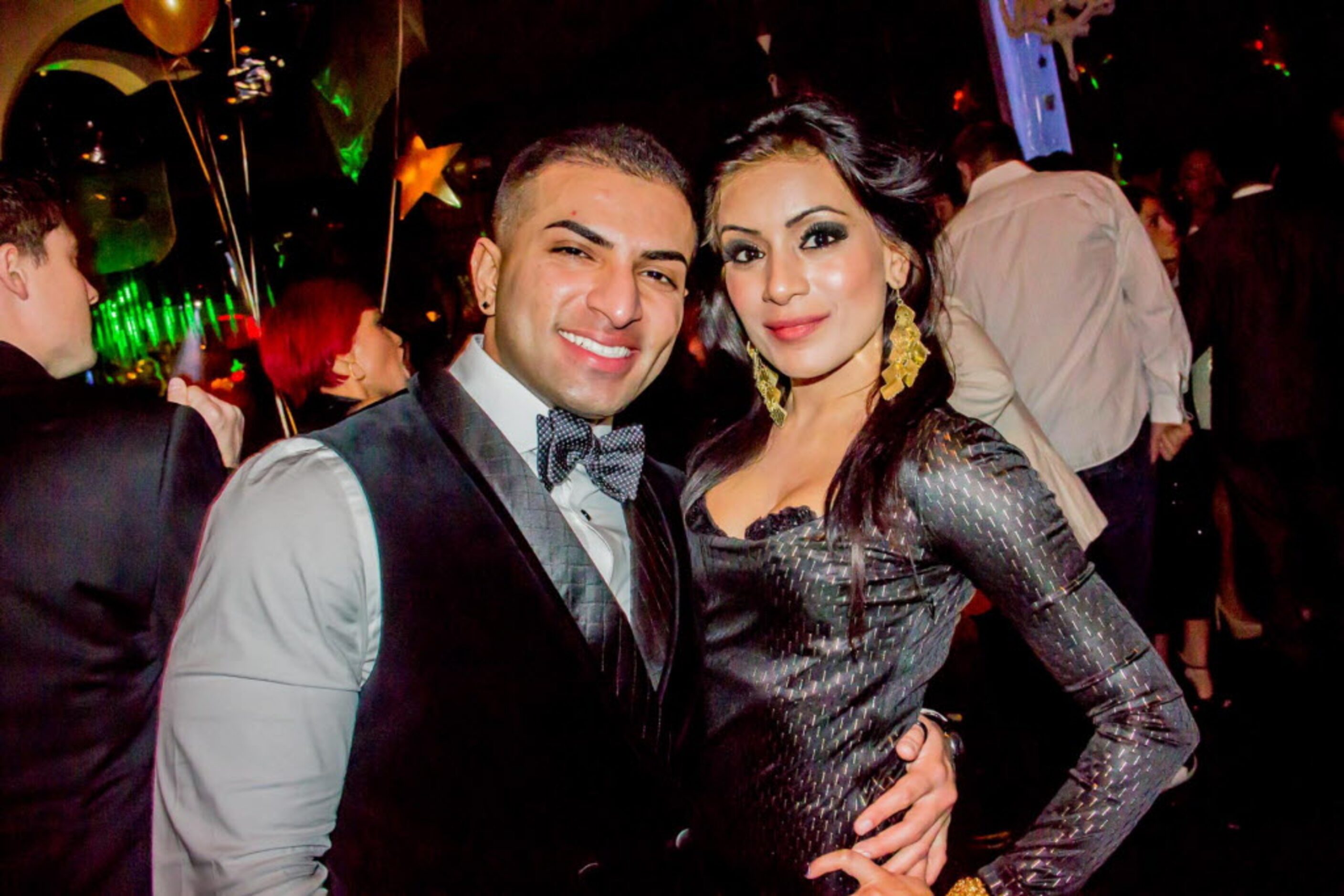 Moe Alan and Anam Khan partied at LeVu on New Year's Eve.