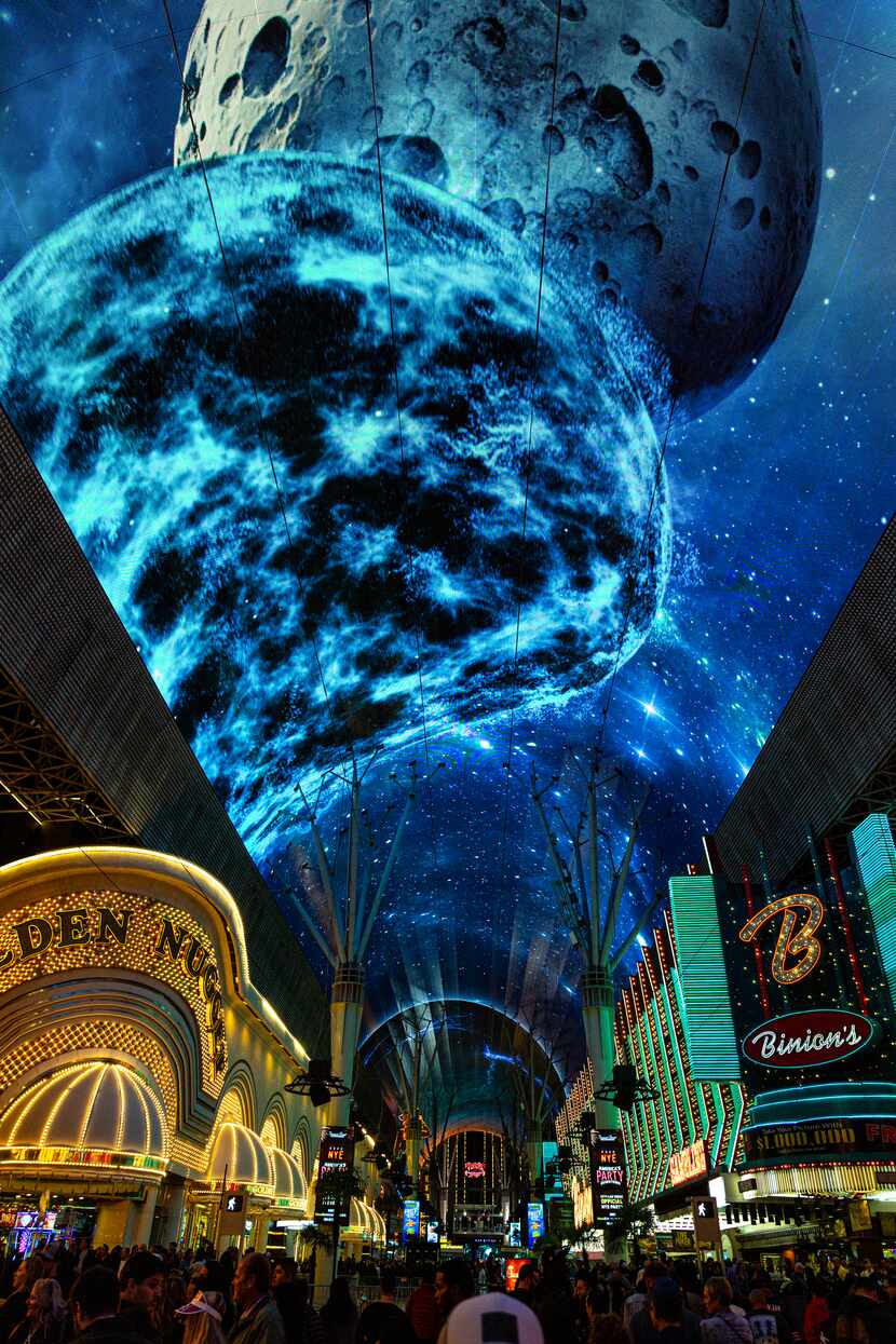 The Fremont Street Experience has debuted a new collection of 3-D graphics on its upgraded...
