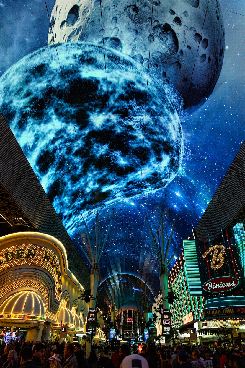 The Fremont Street Experience has debuted a new collection of 3-D graphics on its upgraded...