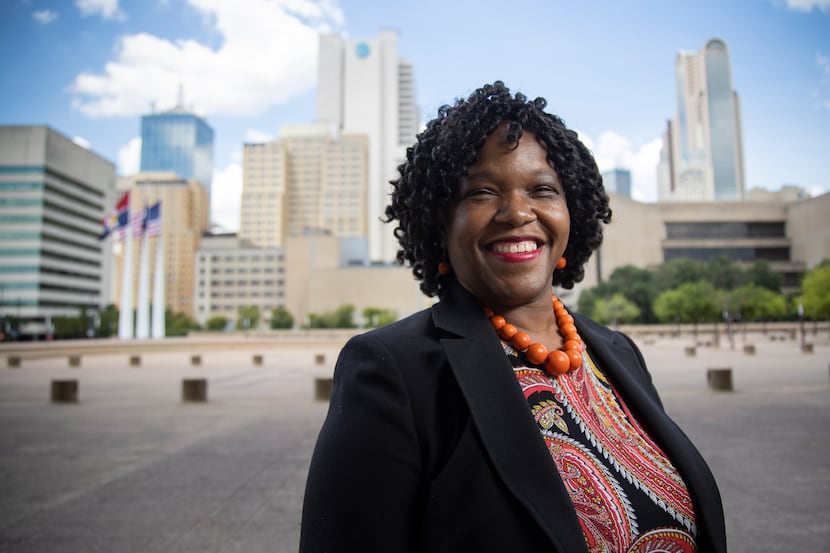 Tonya McClary, Dallas' Police Oversight Monitor, poses for a photo outside of City Hall on...