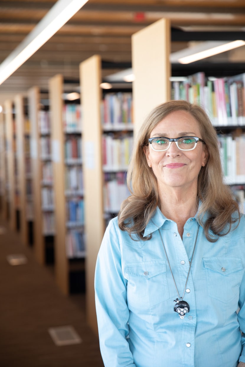 Sarah Bird at the Austin Central Library.