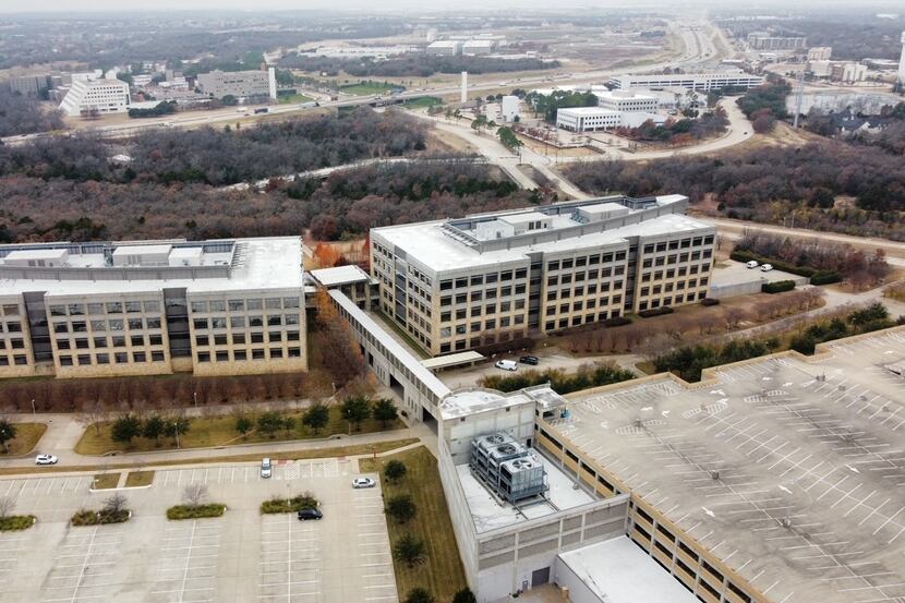 The two-building Southlake office campus has almost a half million square feet of space.