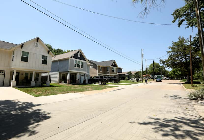 The La Loma neighborhood in McKinney on Jun 28, 2023. New build homes like this often...