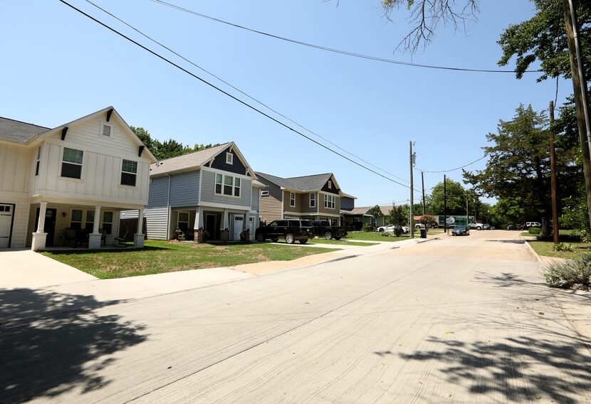 The La Loma neighborhood in McKinney on Jun 28, 2023. New build homes like this often...