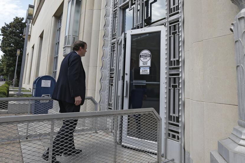 Jeff Mateer, first assistant to state Attorney General Ken Paxton, enters the Eldon B. Mahon...