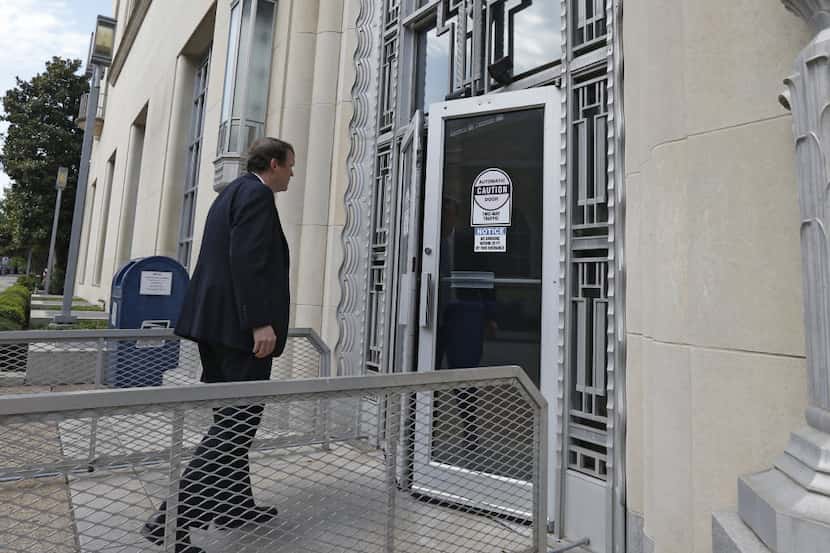Jeff Mateer, first assistant to attorney general, enters the Eldon B. Mahon U.S. Courthouse...