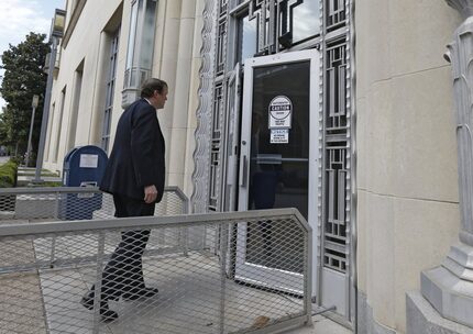 Jeff Mateer, first assistant to attorney general, enters the Eldon B. Mahon U.S. Courthouse...