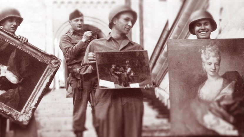 Allies discover looted Nazi paintings.