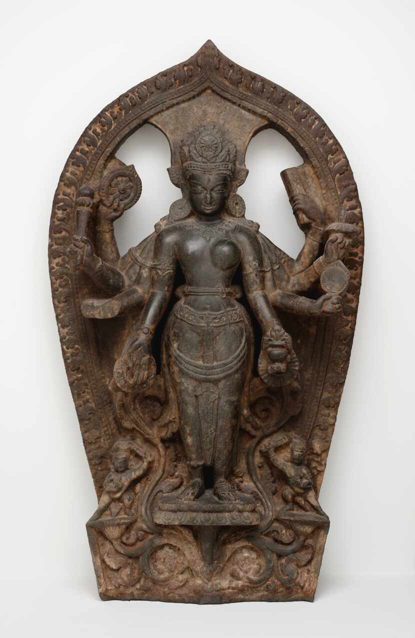 La efigie de Lashmi-Narayana data del siglo 11 y fue robada de la región de Patan, en Nepal...