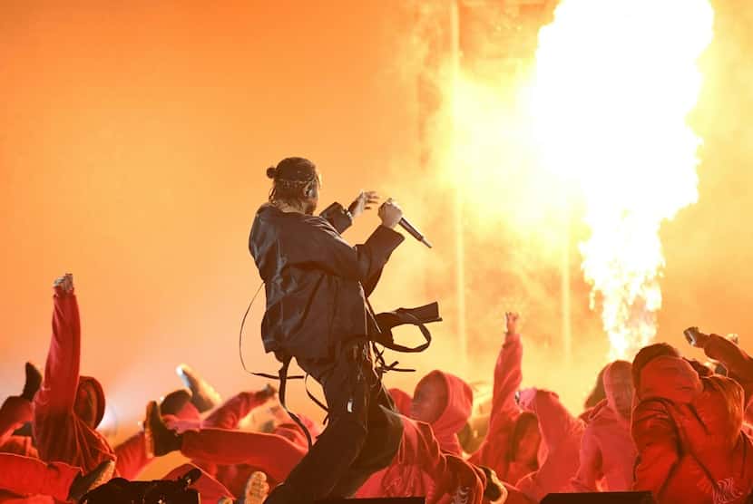 Kendrick Lamar performs during the 60th Annual Grammy Awards show on Jan. 28, 2018 in New York.