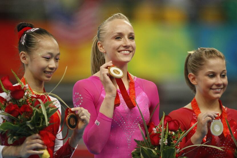 U.S. gymnast Nastia Liukin wins the gold medal in the Women's Individual All-Around at the...