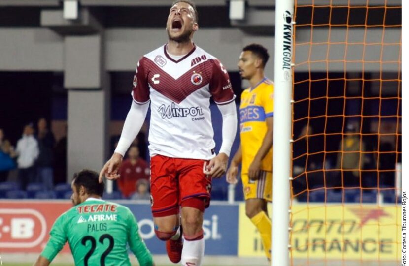 José Velázquez anotó uno de los goles de Veracruz ante Tigres. Foto AGENCIA REFORMA