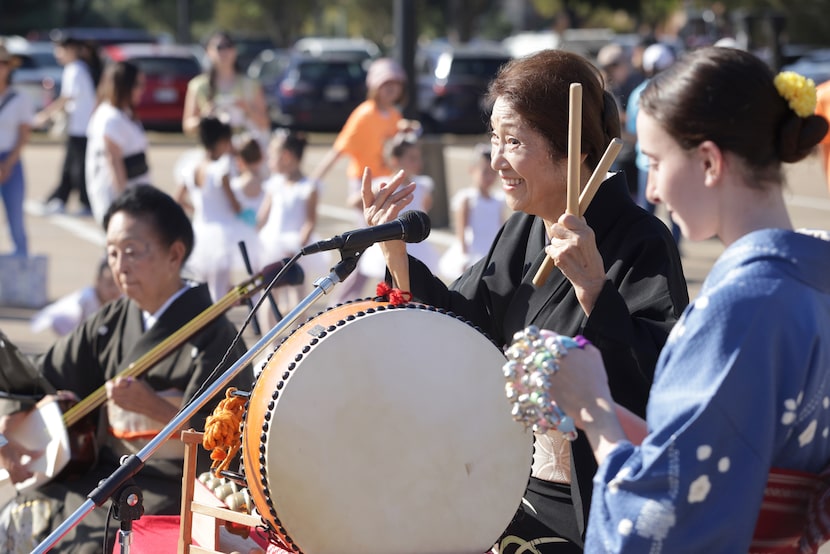 Fuji Japanese Music performs during the Dallas Japanese Association's annual Akimatsuri...