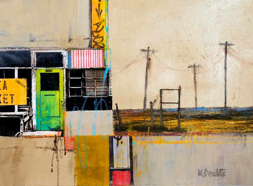 
Dallas artist Maureen Brouillette, creator of this mixed media on canvas titled Green Door,...