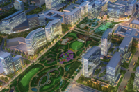 A rendering of the future International District in Dallas.