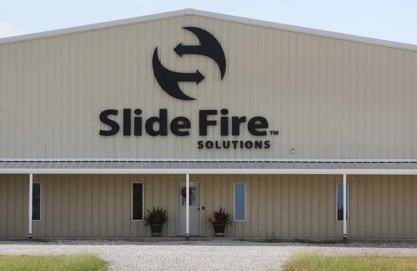 Slide Fire Solutions in Moran, Texas, makes bump stocks, after-market attachments that...