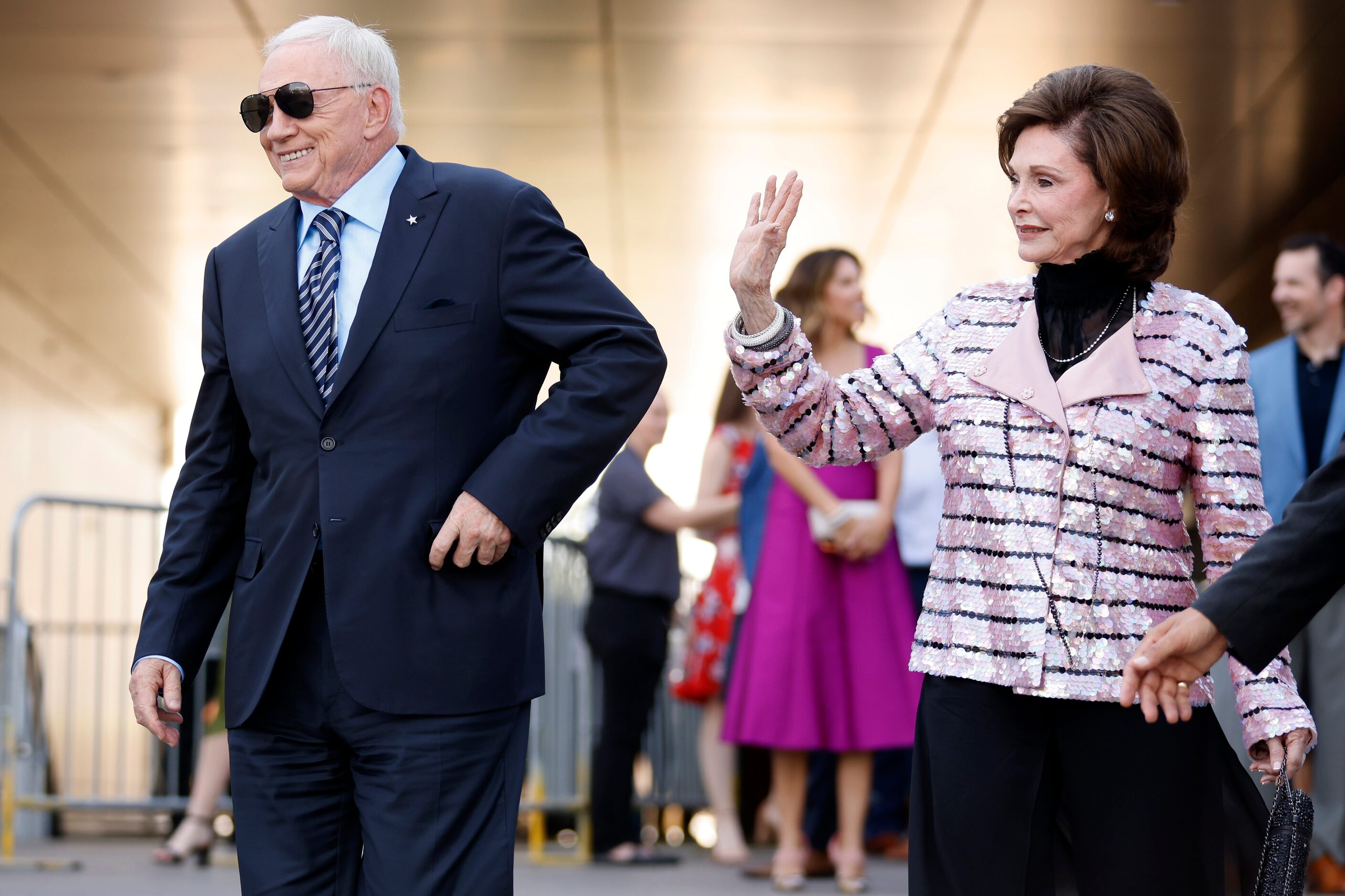 Dallas Cowboys owner  Jerry Jones and his wife Gene arrive to the Dallas Cowboys Season...