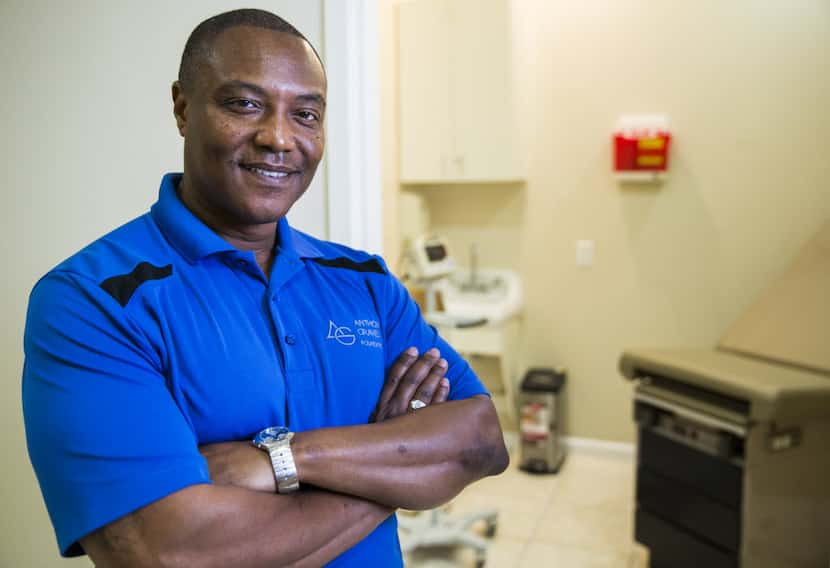 Anthony Graves poses for a portrait inside the Graves Community Health Clinic in Houston....