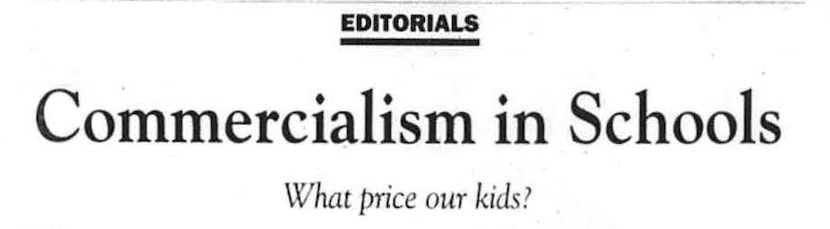 Headline published on Nov. 6, 2000.