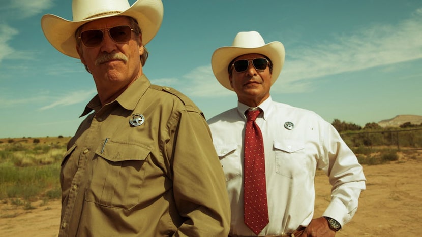 Jeff Bridges (left) plays Marcus Hamilton and Gil Birmingham plays Alberto Parker in the...