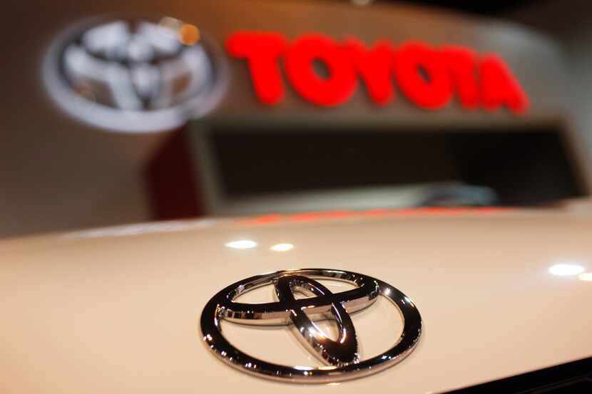 FILE - In this April 17, 2010 file photo, a Toyota emblem is seen on a car during the Denver...