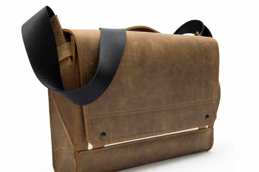
The Rough Rider Messenger Bag is made of naturally tanned, distressed leather for a...