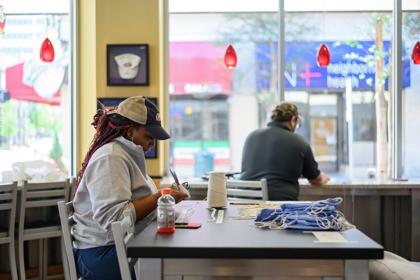 Raising Cane's employees are now making face masks.