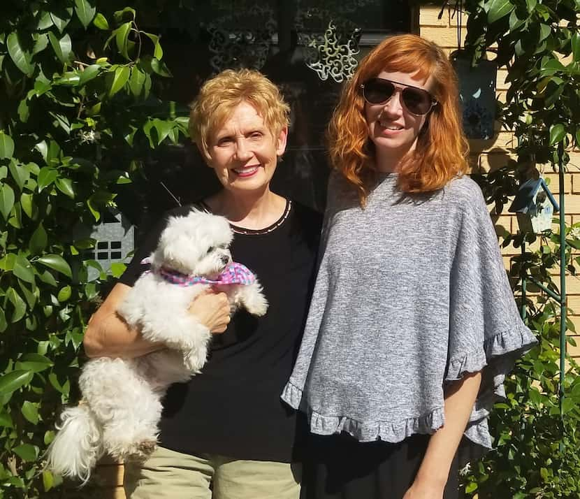 Casa View resident Linda Pearson, with her dog, Precious, and daughter, Shashana...