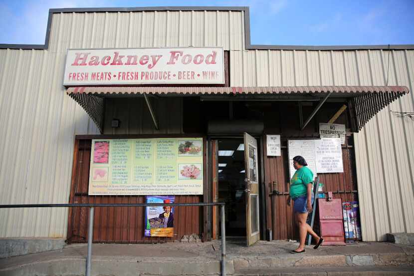 Sharon Duckett walks into Hackney Food to buy meat in the Mill City neighborhood in South...