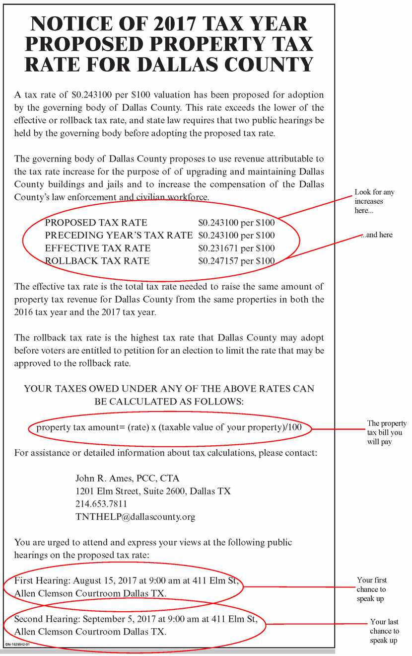 The Watchdog shows how to read an old property tax notice.