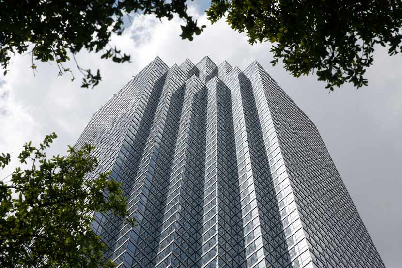 The Bank of America Plaza is seen Monday afternoon, April 8, 2019 in Dallas. Cushman &...