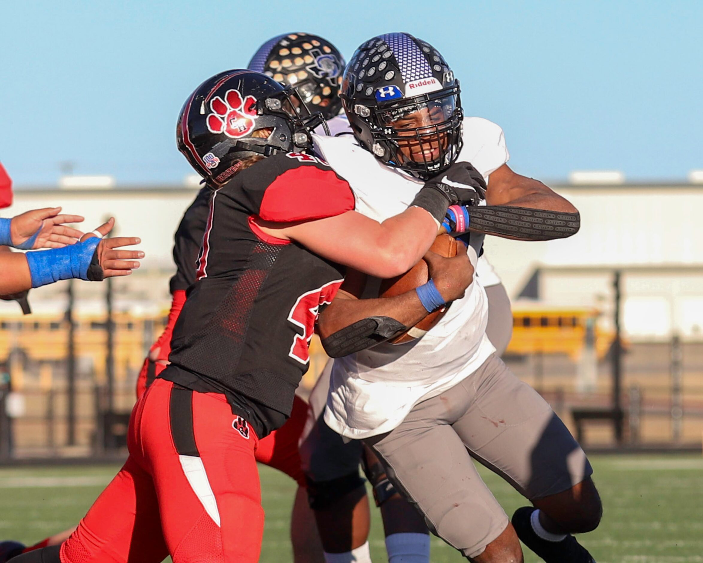 Mansfield Summit quarterback David Hopkins (7) runs for a touchdown against Colleyville...