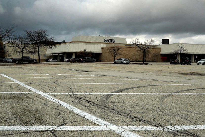 The exterior of the Sears store is shown four days before it permanently closes in...