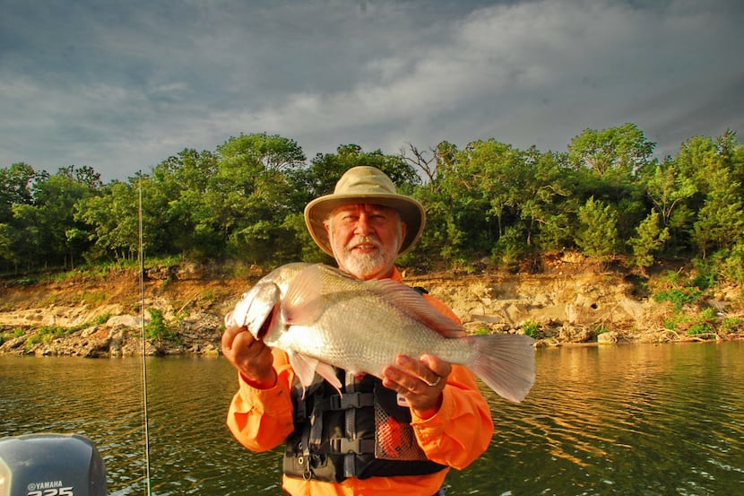"Texas Parks and Wildlife Department information specialist Larry Hodge was fishing at Lake...