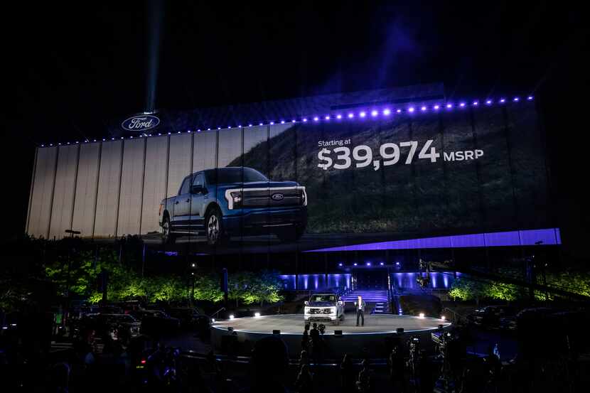 The Ford F-150 Lightning, revealed last year in Dearborn, Mich., is eligible for a $7,500...