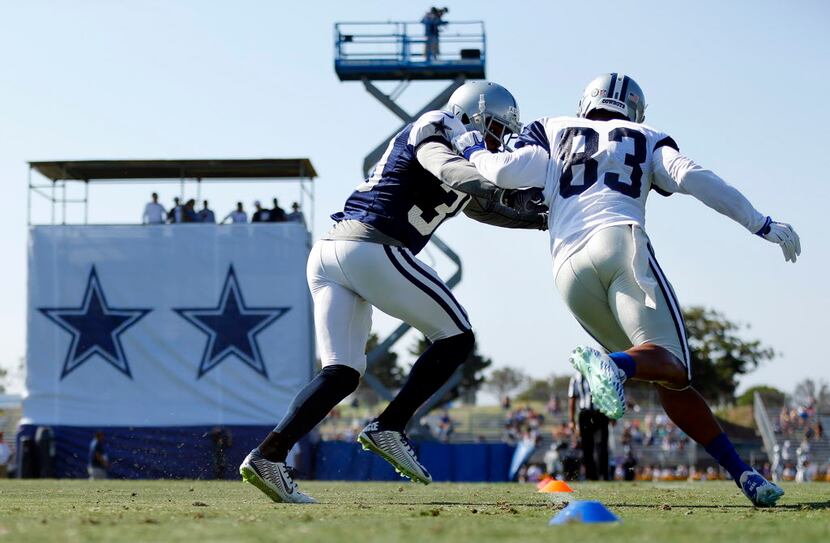 Dallas Cowboys wide receiver Terrance Williams (83) breaks away from rookie cornerback...