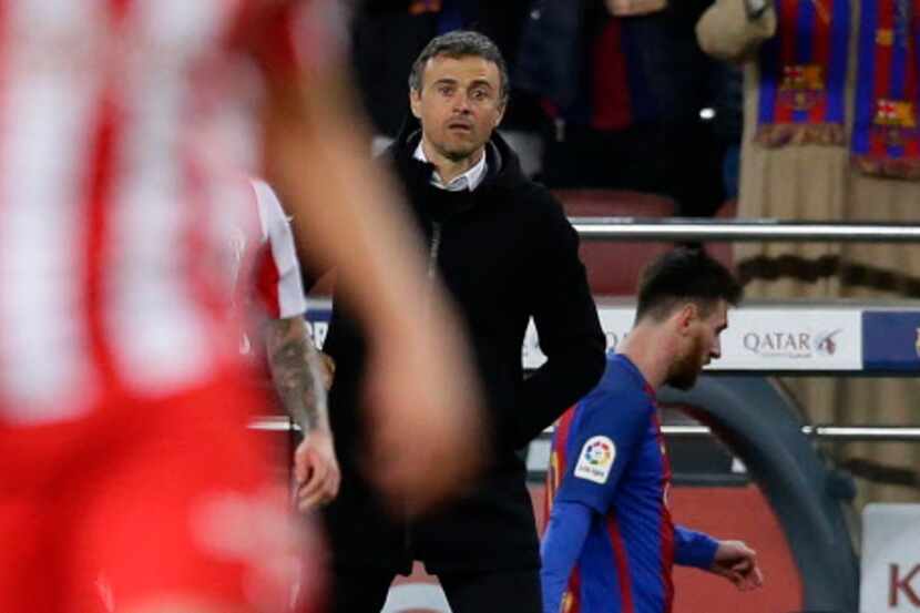 Luis Enrique anunció que dejará el Barça al final de la temporada. Foto AP
