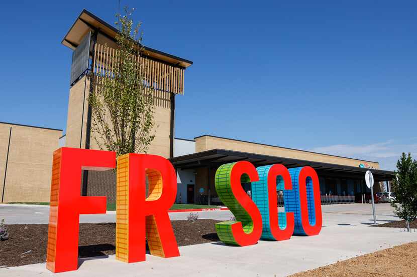 A Frisco sculpture is ready for people to pose as the letter "I" for social media moments....