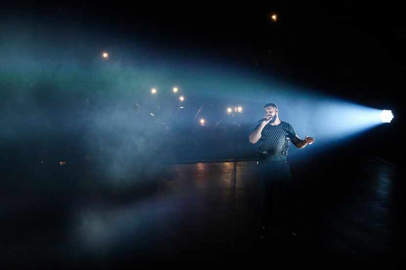 Drake performs at the American Airlines Center on Wednesday, Sept. 26, 2018 in Dallas. (Ryan...