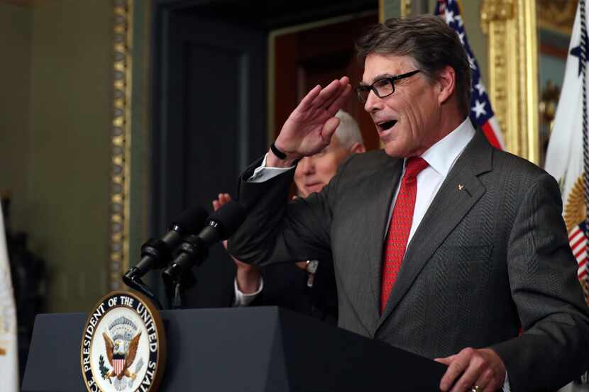 Energy Secretary Rick Perry speaks March 2 in the White House